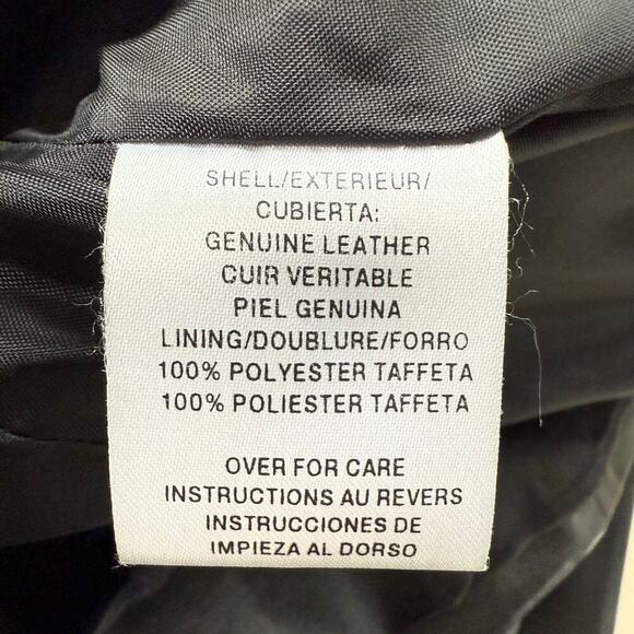 Petite Sophisticate Vintage Black Genuine Leather Jacket Zipper Front, Sz M - Picture 9 of 10